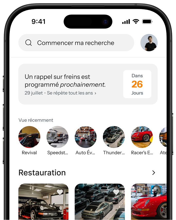 Page d'accueil application Sight