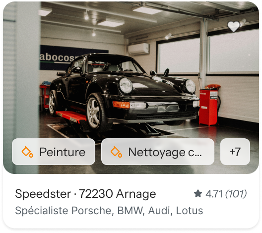 Carte détail d'un garage